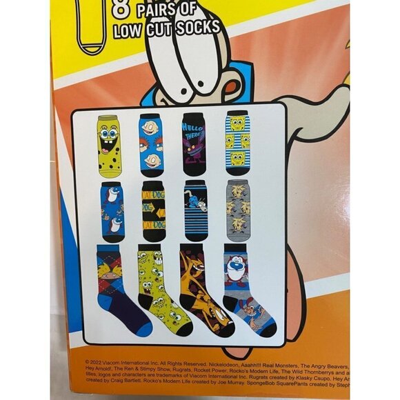 NEW 12 Days Of Socks Nickelodeon Shoe Size 6 - 12 Ankle + Crew NIB Holiday Gift - Picture 4 of 6